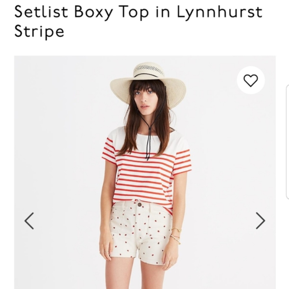 Madewell Setlist boxy tee in Lynnhurst Stripe